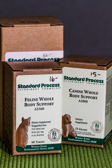 Holistic vet Dr. Laurel Davis recommends Canine and Feline Whole Body Support supplements.